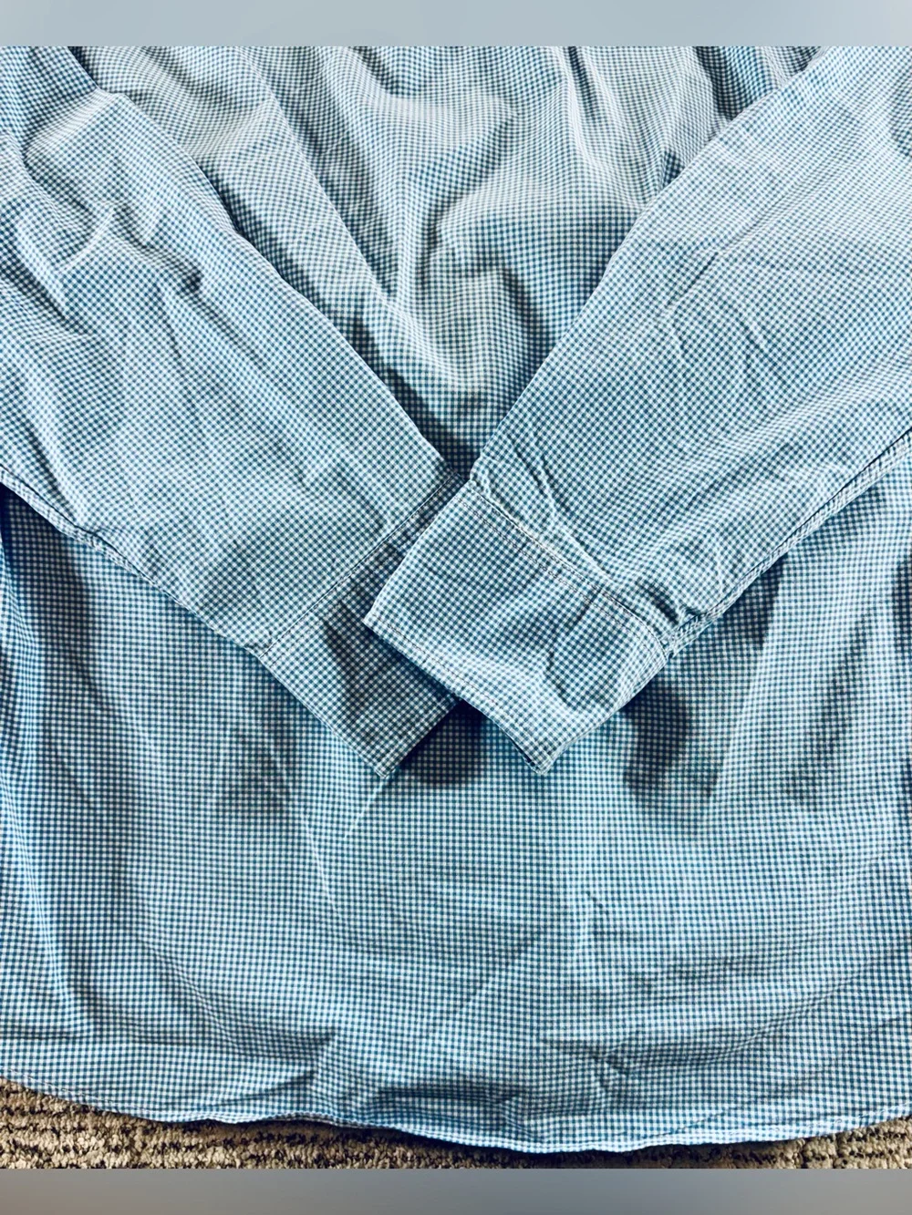 J. Crew Men’s Size Small Blue-White Checkered Slim Fit Button Down Shirt